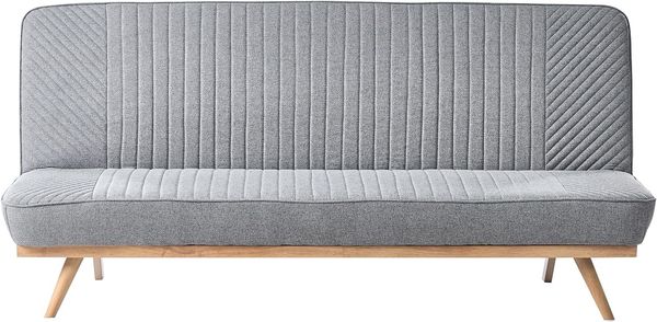 Schlafsofa 2-Sitzer KALFAFEL Stoff Grau