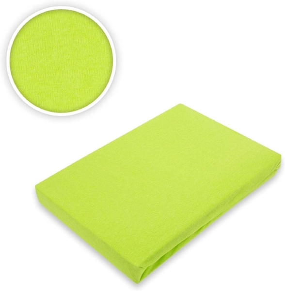 EXKLUSIV HEIMTEXTIL Jersey Spannbettlaken 180 - 200 x 200 cm Apfelgrün 100% Baumwolle Öko - Tex Zertifiziert Bed-Sheet Bettlaken Spannbetttuch Bild 3
