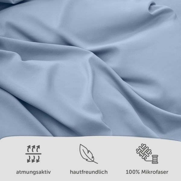 Blumtal Bettwäsche Oeko-TEX zertifizierte Mikrofaser Bettwäsche pflegeleicht & faltenfrei, Bettbezüge aus Atmungsaktivem Mikrofaser Bild 2