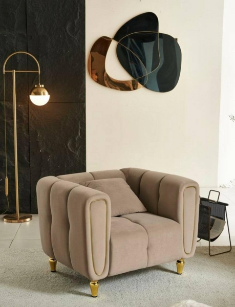 Dmora Sessel Weiß Grau Armlehnen Max 200 kg