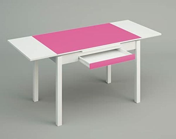 ASTIMESA Alas Cristal Küchentisch, Metall, Fuchsia, 100x60 cm