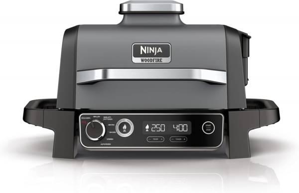 Ninja 'Woodfire' Outdoor Elektrogrill, Metall / Kunststoff schwarz, 2400 Watt, 34 x 46 x 46 cm