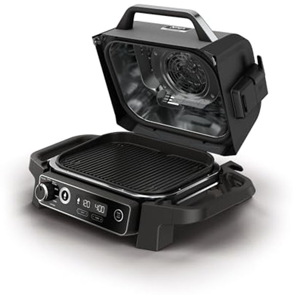 Ninja 'Woodfire' Outdoor Elektrogrill, Metall / Kunststoff schwarz, 2400 Watt, 34 x 46 x 46 cm Bild 3