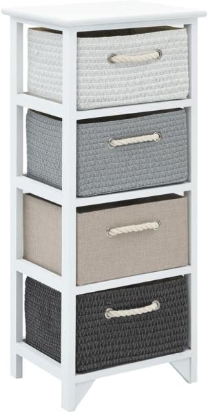 vidaXL Kommode 4 Schubladen Holz 35 x 27 x 86 cm (B x T x H)