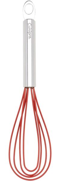 Cuisipro 74696805 Silikon Flacher Schneebesen, 20 cm, rot