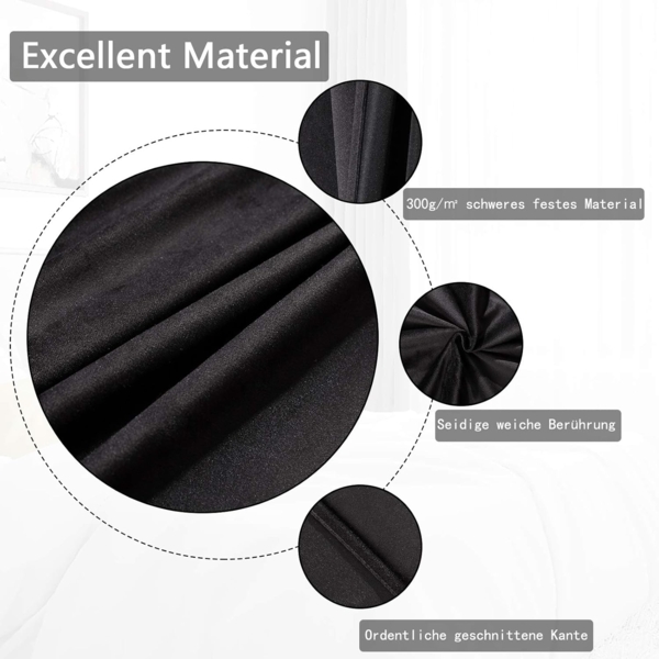 Woltu Verdunkelungsvorhang (2 St), Stangendurchzug, verdunkelnd, mit Ösen blickdicht Bild 4