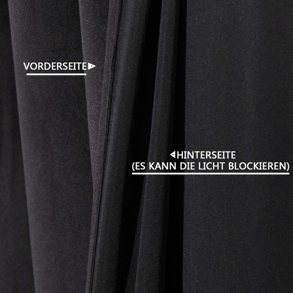 Woltu Verdunkelungsvorhang (2 St), Stangendurchzug, verdunkelnd, mit Ösen blickdicht Bild 5