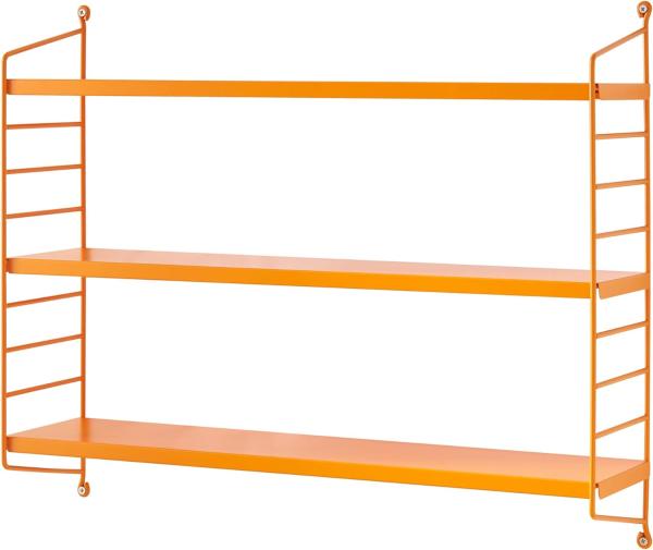 en.casa 'Strängnäs' Modulares Wandregal, Stahl orange, 50 x 60 x 15 cm