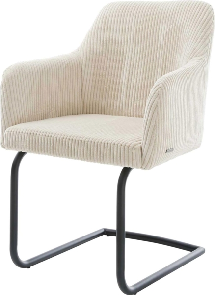 Freischwinger Greg-Flex Cord Beige Freischwinger rund Schwarz Taschenfederkern