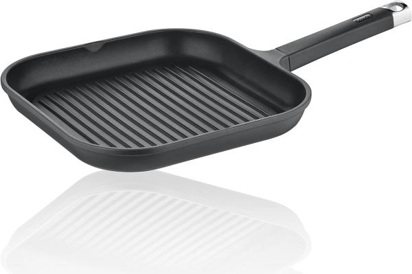 Berndes Edition 100 Grillpfanne, Pfanne, Aluguss, Schwarz, 28 x 28 cm, 031698