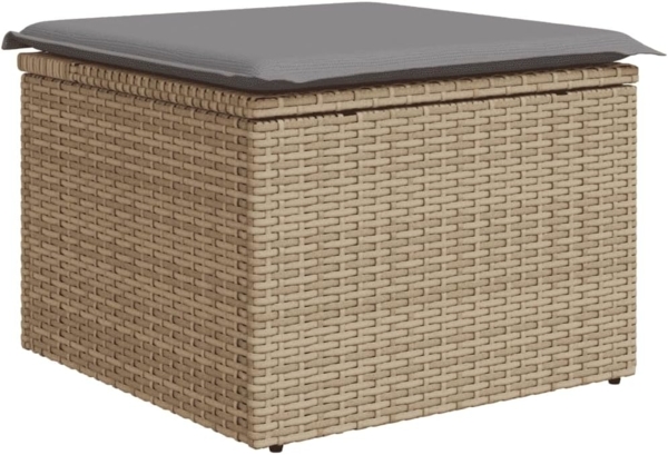 vidaXL 8-tlg. Garten-Sofagarnitur mit Kissen Beige Poly Rattan 3251696 Bild 7