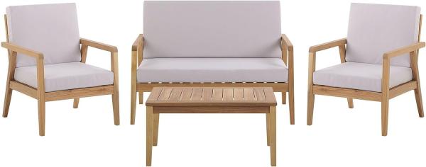 Lounge Set mit Tisch PALLANO Akazienholz Taupe