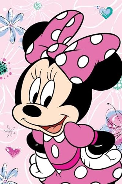 Disney Minnie Mouse Mikroflanelldecke 100x150 cm Kuscheldecke aus 100 % Polyester, Weich & Warm