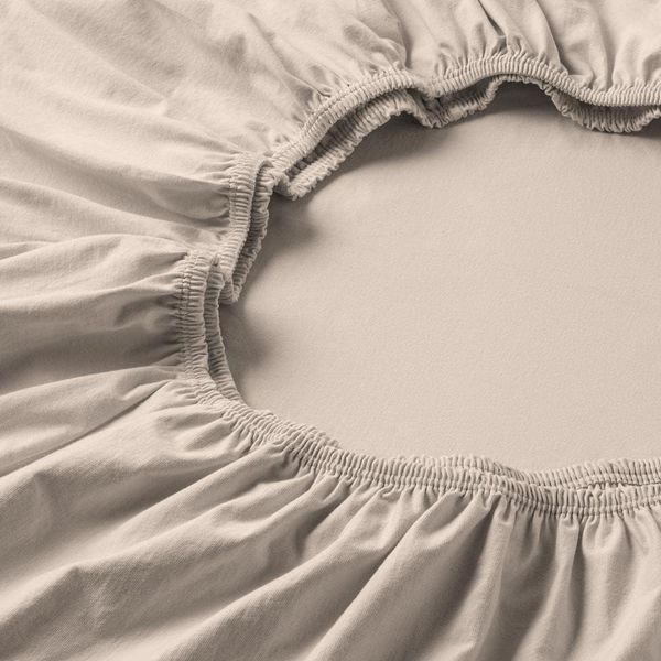 Estella Baumwolle Feinjersey Spannbettlaken 180x200 cm - 200x200 cm Beige