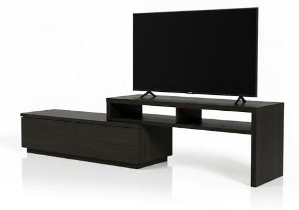 Iris Ohyama, TV-Ständer;TV-Bank;TV-Schrank;TV-Schrank mit Regal;TV-Ständer aus Holz, TV-Einheit geeignet für eine Größe von bis zu 43 Zoll, Büro, Wohnzimmer - Tv Cabinet - SAB-100 - Schwarze Eiche