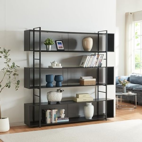 Standregal Randaberg 180x180x33 cm Schwarz [en. casa]
