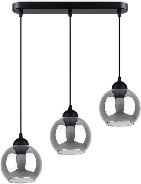 SOLLUX SL. 1142 Hängeleuchte ALINO 3XE27 60W Stahl schwarz L:45cm B:15cm H:117cm dimmbar
