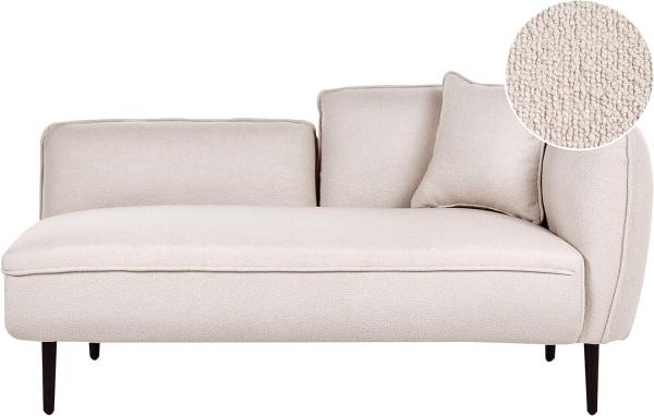 Chaiselongue Bouclé hellbeige rechtsseitig CHEVANNES