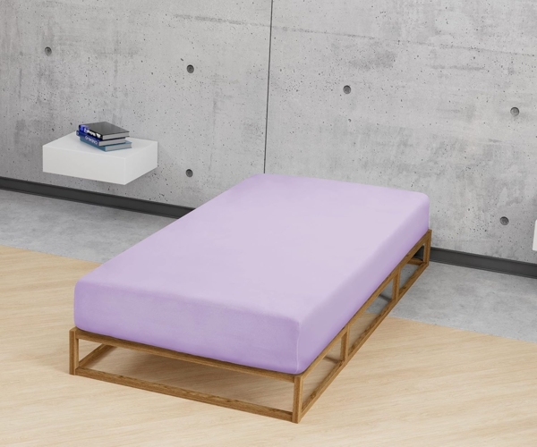 biberna Feinbiber-Spannbetttuch 0002744, viola, 1x 140x200 cm - 160x200 cm Bild 5