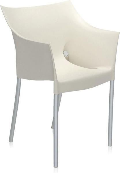 Kartell Dr. No Sessel, Plastik, weiß, 50 x 81.5 x 54 cm