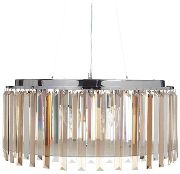 'Lameira' Kronleuchter 5 Lichter aus Metall Silber, 50 x 50 x 120 cm
