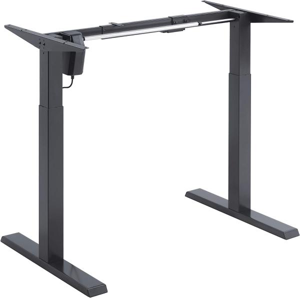 PureMounts PM-DESK-01 Elektrisch höhenverstellbares Schreibtischgestell, Breite einstellbar für alle Tischplatten, 80kg Traglast, schwarz