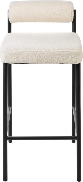 Set mit 2 Barstühlen AMAYA Bouclé Cremeweiß