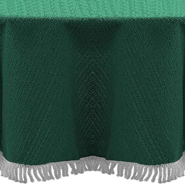 Gartentischdecke mit Fransen 150x210 cm oval grün Bild 4