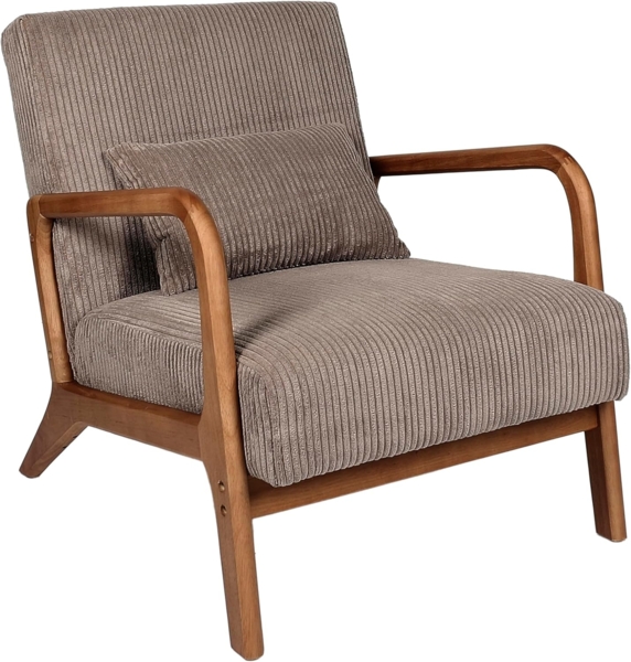 HOME DECO FACTORY, HD0348, Cotele Scott Wohnzimmersessel, Weichheit, Möbel, Sitz, Sofa und Sessel, 64,5 x 75 x 83,5 cm, Sitzhöhe 43 cm, Taupe, Mol, TU Bild 1