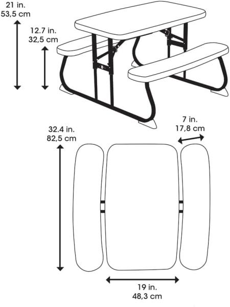 Lifetime Kunststoff Tisch für Kinder | Blau | Bild 3