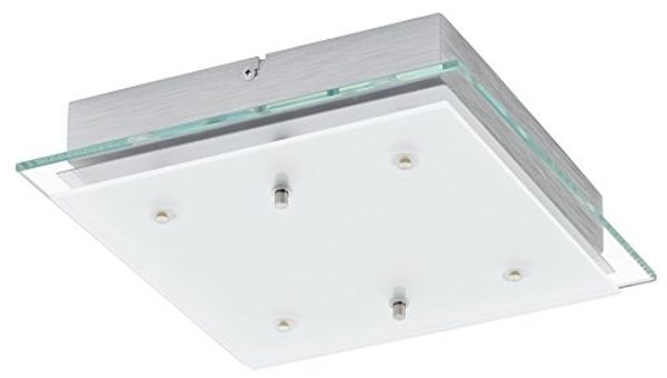 Eglo 'Fres 2' Badezimmerleuchte, chrom Glas, Glas satiniert klar, weiß, 4x5,4 W, 29x7 cm