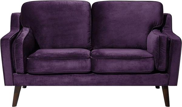 2-Sitzer Sofa Samtstoff violett LOKKA