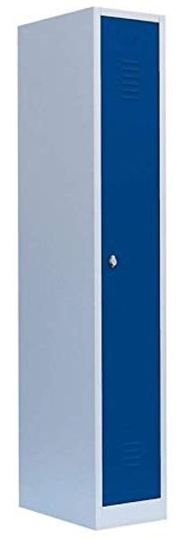 Spind Kleiderspind für 1 Person 1800 x 315 x 500 mm Lichtgrau/Blau