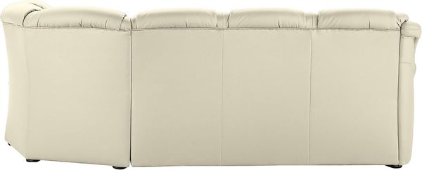Cavadore Ecksofa Bensil mit Federkern / Polsterecke in Kunstleder / 265 x 94 x 215 / Lederoptik Creme Bild 3