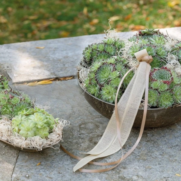 matches21 HOME & HOBBY Blumentopf Pflanzschale für draussen Dekoschale rund Rost-Optik 30x9 cm (1 St), Blumen-Schale als wetterfeste Friedhof-Schale Grab-Schmuck Grabschale Bild 5