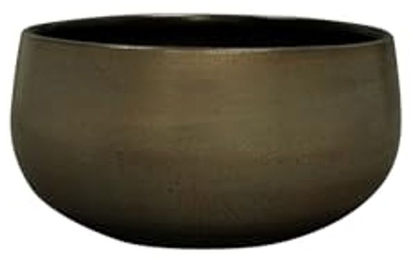 Ter Steege Pflanzschale/Blumentopf, glänzend grün, Durchmesser 28 cm, Höhe 13 cm, Öffnung 23,5 cm