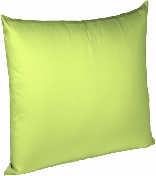 Fleuresse Mako-Satin-Kissenbezug uni colours apfelgrün 7041 50x50