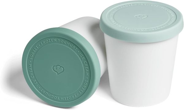 Springlane Thermobehälter für Speiseeis, verschiedene Variationen, Kunststoff, 2er-Set Mint, 1 Liter, doppelwandig