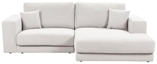 Ecksofa LOFOTEN Stoff Cremeweiß Linksseitig