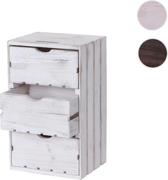 Kommode mit 3 Schubladen HWC-C62, Shabby-Look, Vintage, 53 x 32 x 26 cm ~ weiß Bild 10