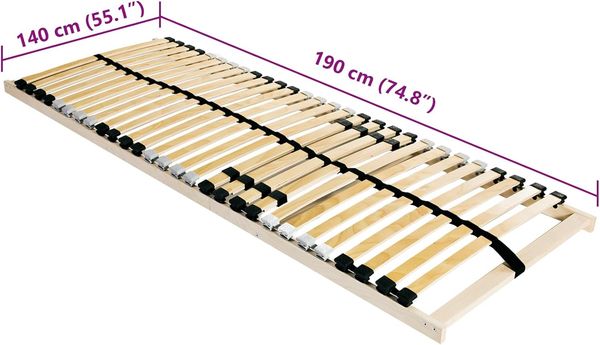vidaXL Bett-Lattenrost Braun 140 x 190 cm Massivholz Buche 42015237 Bild 7