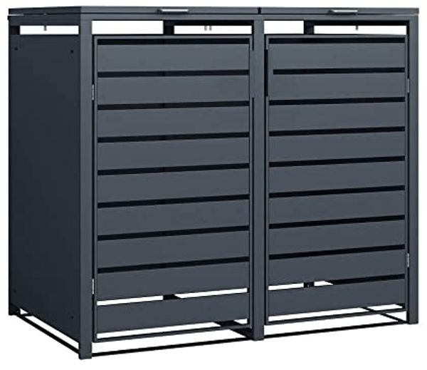Westmann Metall Mülltonnenbox 2er Kubus | 2x 240 L