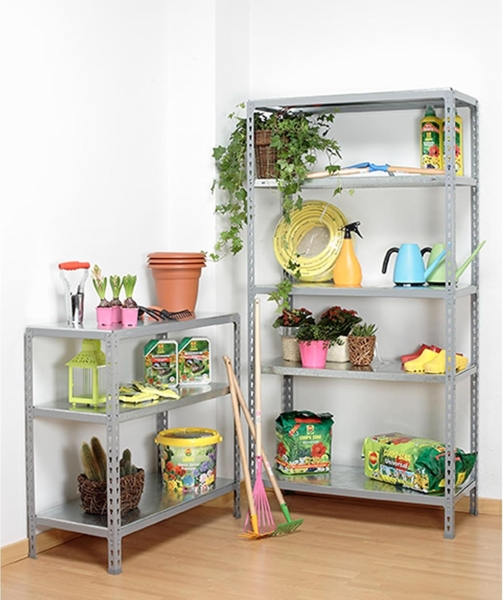 Simonrack Schwerlastregal, Lagerregal, 100 x 80 x 40 cm, Metallregal, Kellerregal, Biegestelle 180 kg, 3 Fachböden, Anthrazit/Weiss - Simonclick Bild 2