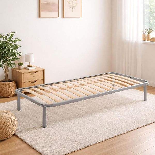 Talamo Italia - Mariangela-Einzelbettgestell, orthopädischer Lattenrost, 100 % Made in Italy, 80 x 190 x 31 cm