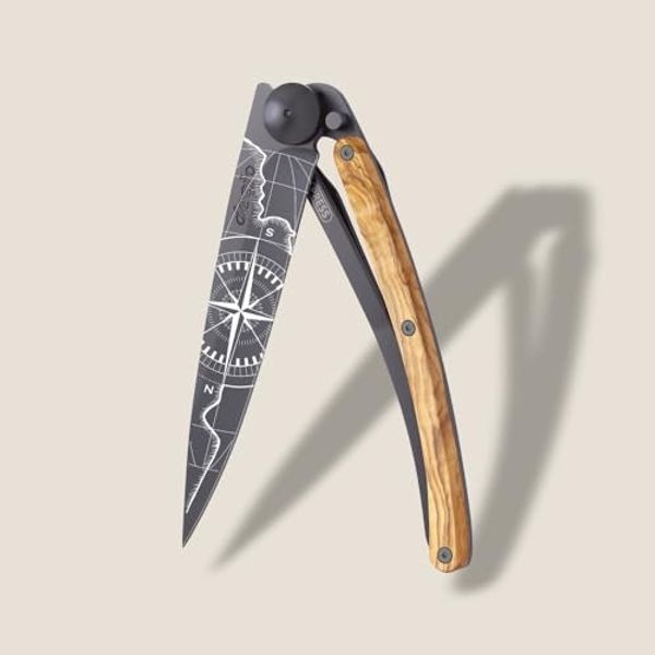 Deejo Messer 390 g Schwarz Olivenholz Terra Incognita