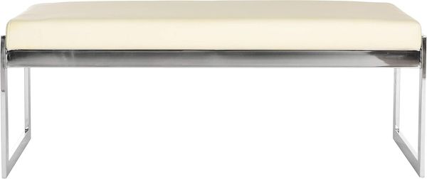 SAFAVIEH Contemporary Indoor Bench, in Creme, 45 X 110 X 40.13