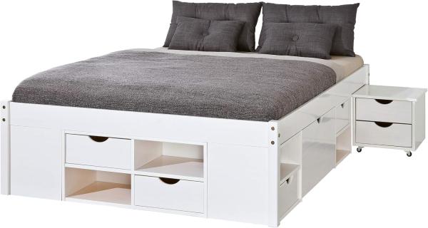 Funktionsbett >Till< 160x200cm weiss mit Rost