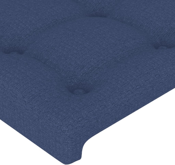 vidaXL Boxspringbett mit Matratze Blau 120x200 cm Stoff, Härtegrad: H2 [3142087] Bild 9