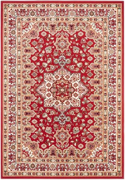 Orientalischer Kurzflor Teppich Parun Täbriz Rot - 80x150x0,9cm