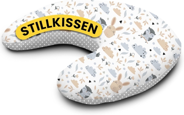 Amilian Stillkissen Lagerungskissen - Seitenschläferkissen - Stillkissen klein, Schwangerschaftskissen zum Schlafen, pregnancy pillow mit Füllung (60x42 cm), für Mütter und Babys